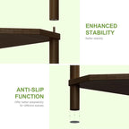 Wisuce Corner Shelf Stand - 5 Tier Walnut Bamboo Small Corner Bookshelf for Office Kitchen Bedroom Plant Stand Living Room Decor Small Space
