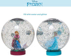 Disney Frozen Snow Globe Kit, DIY Snow Globe, Includes 2 Globes, Glitter, Sequins, Stickers – Elsa and Anna