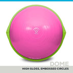 Bosu Balance Ball Exercise Trainer, Home Gym Equipment w/ Guided Workouts & Pump, 26", Blue - Inflatable Fitness Platform for Strength Training, Standing, Balancing, and Core Workout