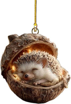 5PCS Forests Animal Acorn Ornaments, Forests Christmas Ornaments, 2026 New Pine Cone Animal Decoration, 2D Acrylic Animal Christmas Tree Pendant for Home Decor