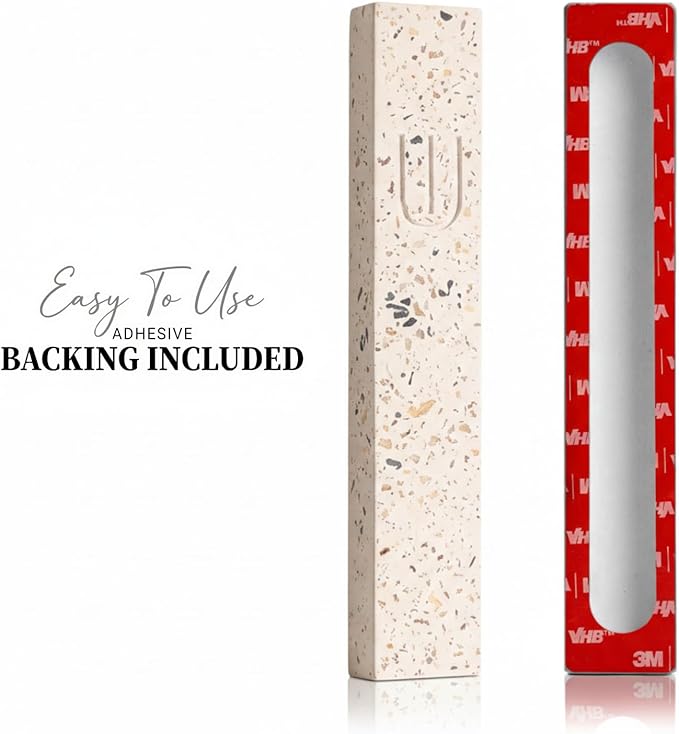 SURI Mezuzah for Door with Scroll – 9 Inch Modern Mezuzah Case with Non Kosher Scroll Included, Fits up to 8” Scroll, Easy Adhesive Installation, Gift Box Included