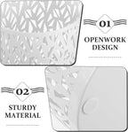 Toddmomy Umbrella Holder, Umbrella Stand for Entryway, Metal Umbrella Organizer Round Umbrella Rack Freestanding Tall Floor Vase Canes Walking Sticks Golf Clubs Organizer White