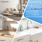 Suction Cup Hooks for Wreaths on Glass,Wreath Hangers for Front Door,2026 Upgraded Drill-Free Suction Cup Hooks for Over The Door/Glass Window/Bathroom Christmas Decor,Reusable Holder(2pcs gold)