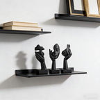 3 Pcs Thinker Small Statue Set - Black Art Abstract Home Accent Figurines for Decor Bedroom, Shelves, Living Room Coffee Table, Office Desktop (3 Pcs Black, 6")
