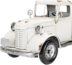 SOFFEE DESIGN 12in Collectible-Vehicles Classic Truck, Pick-up Model Iron Decorations, Collectible Figurine Desktop Car Wine Holder for Home Decor, White
