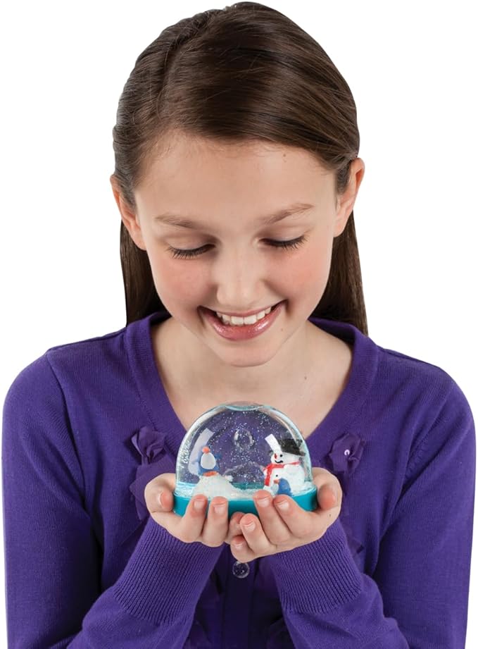 Creativity for Kids Make Your Own Holiday Snow Globes Kit | Sculpt, Decorate & Shake 3 Festive Winter Scenes | DIY Christmas Crafts for Kids to Build Creativity & Fine Motor Skills (Ages 6+)