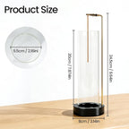 Incense Holder for Sticks, Anti-Ash Flying Incense Burner with 30 Incense Sticks, Detachable Glass Ash Catcher (Stainless Steel, Black)