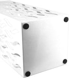 Umbrella Organizer, Multifunctional Umbrella Holder, Hollow Pattern Design Square Shape Umbrella Stand Rack, Metal Umbrella Basket Holder Stand for Home Hotel (White)