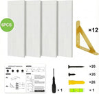 YGEOMER White Floating Shelves for Wall, Farmhouse 23.6 Inch Wall Shelves for Bedroom, Bathroom Storage, Living Room and Kitchen Decor (Set of 6 White)