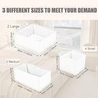 Drawer Organizer Clothes 8 Pack Clothes Organizer Dresser Drawer Organizers for Socks Underwears Bras Foldable Closet Organizers and Storage Fabric Storage Dividers for Nursery Bedroom, White
