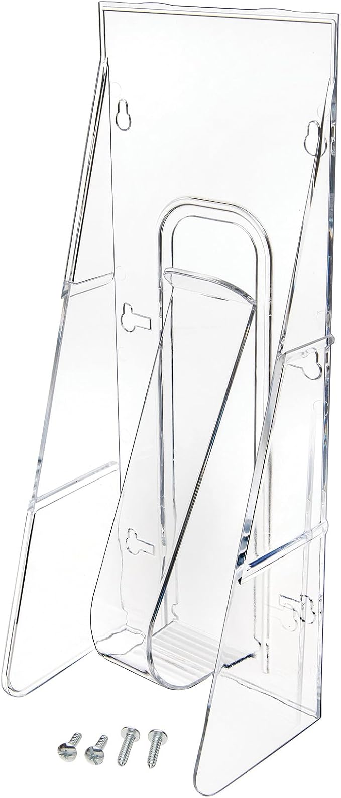 Deflecto Stand Tall Stand-Tall Wall Leaflet Holder, Wall Mount Display, Break-Resistant Pocket, Clear, 4-9/16"W x 11-3/4"H x 2-3/4"D (55601)