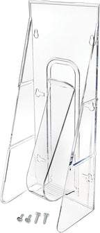Deflecto Stand Tall Stand-Tall Wall Leaflet Holder, Wall Mount Display, Break-Resistant Pocket, Clear, 4-9/16"W x 11-3/4"H x 2-3/4"D (55601)