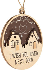 Friend Ornaments for Women, I Wish You Lived Next Door Gifts, Bestie Ornaments for Women, Long Distance, Christmas Ornament 2026 – Cozy Home Decor Keepsake