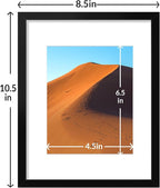 LaVie Home 8x10 Picture Frame Black Set of 10, Display 5x7 with Mat or 8 x 10 Without Mat Picture, Photo Frame Collage for Wall Gallery or Table Deco, Hanging or Tabletop Display