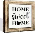Home Sweet Home Sign, Warm Decoration for Front Door Porch, Kitchen Decor, Living Rom Decors, Decorative Wooden Box Sign, Farmhouse Desk Decor, Housewarming Gift, 5.9×5.9 inches