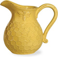 Boston International Embossed Ceramic Pitcher, 5 Cup Capacity, Honeycomb