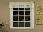 Sweet Home Collection Old World Style Floral Heavy Lace Kitchen Curtain Valance, Hopewell Cream