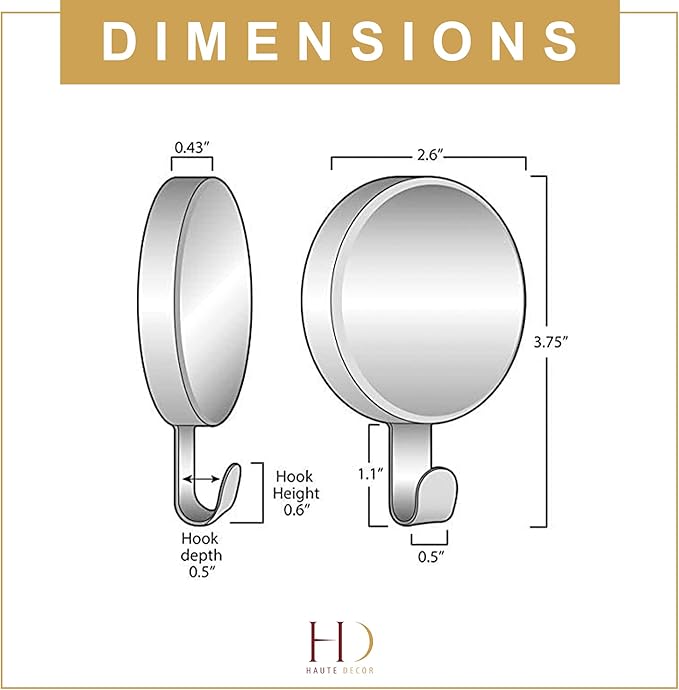 Haute Decor Attract Magnetic Wreath Hanger (Copper) - Set of 2 Magnets - for 2 Metal Doors/Surfaces or 1 Single-Pane Glass Door/Window - Holds up to 10 lbs.