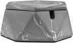 FREELOVE Concrete Ashtray with Lid & Stainless Steel Ashtrays for Cigarettes, Cement Ash Tray Smoking Holder Indoor Smokeless Outdoor Windproof Patio Home Office Cool Decor(Grey-White, Small)