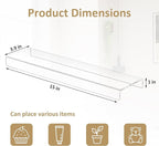 Acrylic Shelf Riser 15x3.9x1 pack of 2, Countertop Acrylic Display Storage Organizer for Shoes, Glasses, Plants, Home Decors, Perfume, Books, Dolls, 15x3.9x1 Inch
