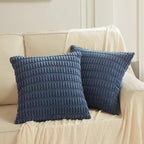Fancy Homi 4 Packs Decorative Throw Pillow Covers for Living Room Couch Bed, Modern Farmhouse Boho Home Décor Accent Cushion Case, 18" x 18", Dusty Blue