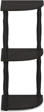 Furinno Turn-N-Tube 3-Tier Corner Display Rack Multipurpose Shelving Unit with Classic Tube, Espresso/Black