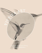 VIYYIEA Vintage Gold Framed Wall Art for Living Room, Birds Canvas Prints Home Decor, Sketch Painting Picture, Bedroom Wall Decor Gifts for Friends or Family -【Hummingbird】-(16L x 12W)