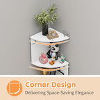ShellKingdom Corner Shelf Wall Mount, 7 Tier Corner Bookshelf, Floating Display Shelves for Home, Living Room, Bedroom, Office, Bathroom, Small Spaces Decorations