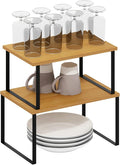 Furinno RAVEL Kitchen Countertop Organizer Set of 2, Nesting Counter Shelves, Kitchen Storage, Expandable, Stackable, Spice Rack, for Kitchen, Pantry, Coffee Bar, Beech