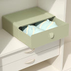 Underwear Organizer Drawer, 1 Cell Plastic Bras Drawer, Stackable Closet Organizer, Storage Box for Socks, Panties, Snacks, Green