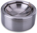 hanlongyu Outdoor Ashtray with Lid, Flip Top Stainless Steel Ash Tray, Metal Windproof Cigarette Ashtrays for Indoor or Outdoor Use, Desktop Ashtray Office Patio Home Decor