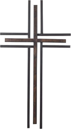 Dicksons Galvanized Look Double Layer 16 inch Decorative Metal Decorative Hanging Wall Cross