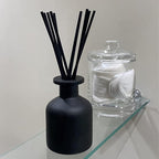 HOSSIAN Reed Diffuser Sticks - Reed diffusers-Reed Sticks -Diffuser Glass Bottles-Diffuser Refills- Natural Rattan Wood Replacement for Aroma Fragrance (7.87"* 3.5mm Black and Beige)