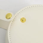 COLLECTIVE HOME - Travel Jewelry Case, Elegant Half-Moon Design with Gold Monogram, Detachable Handle, Personalized Accessory Organizer, Gift for Fashion-Forward Women and Teens (a)