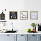 Joy Choice 8x8inch Kitchen Signs Wall Decor Farmhouse, You Are Loved Wooden Signs Personalized, Home Table Sign With Solid Wood Frame.