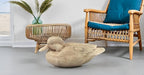 Hymmah Duck Home Decor Statue Rustic Home Decorations for Living Room, Boho Sculpture Resin Animal Collectible Figurines for Indoor Decor (Beige)