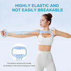 Figure 8 Resistance Band for Women 15-90LBS, Adjustable Resistance Bands with Handles for Arm Back Exercise, 6 Fitness Elastic Rope, Stretch Bands for Yoga, Pilates, Strength Training