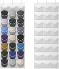 Unjumbly Baseball Hat Rack, 24 Pocket Over-The-Door Hat Organizer with Clear Deep Pockets to Display Baseball Caps Collection, Complete with 3 Over Door Hooks (White, 24 Pockets)