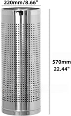 Stainless Steel Umbrella Stand Umbrella Storage Bin Space-Saving Perforated for Home Office Entryways Hotels (B)