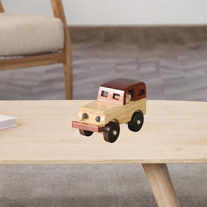 Vintage Car Model,Miniature Automobile Collectible Vehicle Figurine Wooden Ornament for Office, Style B