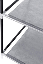 Portable Closet Wardrobe, Closet Storage Organizer Rack with Shelves and Cover for Hanging Clothes, Non-Woven Fabric, Quick and Easy to Assembly (64'', Gray)
