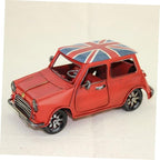 SOLUSTRE Vintage Model Retro Table Decoration Red for Unique Wrought Vehicle Ornament for Collectors and Desk Accessories