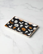 Oneida Serveware, Vintro Halloween Hors D'Oeuvres Tray, Made of Porcelain, Dishwasher Safe, Halloween Decor Indoor, Spooky Party Table Decorations, Fall Decor, Rectangular (1 Piece, 9.75 x 6.25-Inch)