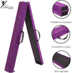 Artistic Gymnastics Beam for Home - 210/240/270/300 - Amazing Balance Equipment for Kids at Home - Faux Suede, High Density EVA Foam - Carrying Straps