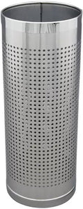 LINKIO Entrance Free-Standing Umbrella Stand Metal Round Umbrella Stand Rack, Freestanding Umbrella Bins Bucket Cane Holder for Umbrella, Cane, Walking Stick Long Umbrella Cane Stand (Color : Silver)