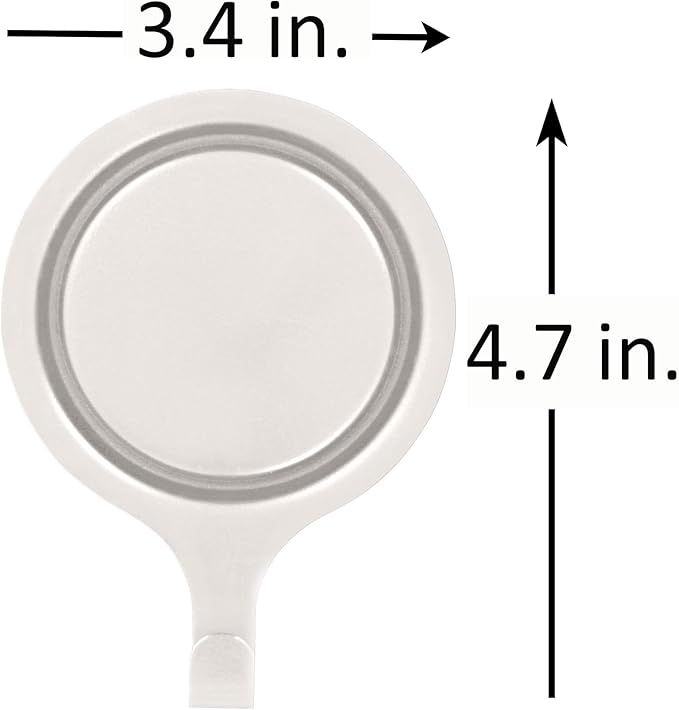 Haute Decor Attract Pinch-Free Magnetic Wreath Hanger (White) - 1 Pack - for Metal Doors and Surfaces