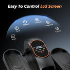 Under Desk Elliptical Machine for Senior, Quiet Motorized Leg Exerciser with Smart Remote, Pedal Exerciser with 15 Adjustable Speeds for Auto/Manual Modes, LCD Monitor, Easy to Use for Home Office