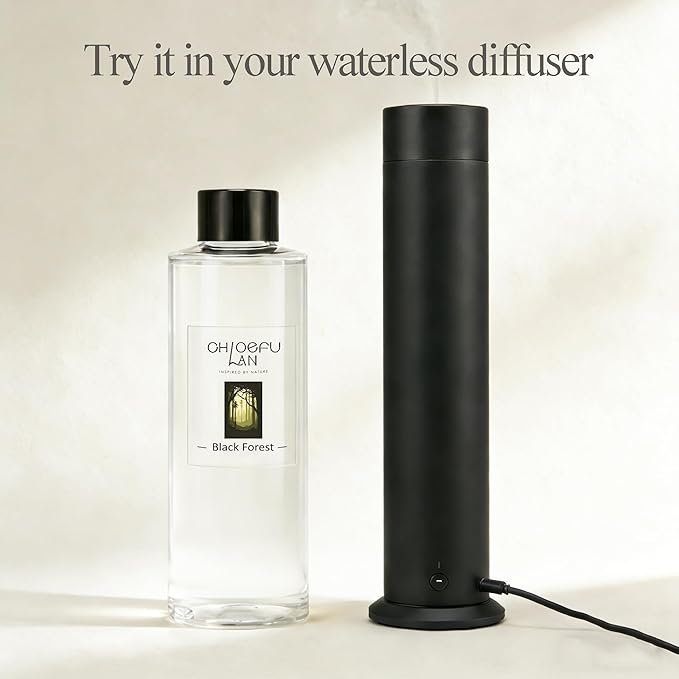 Black Forest Scented Oil Diffuser Refill 6.76 fl oz Natural Essential Oil, Aromatherapy, SPA and Home Decor for Men, 0% Alcohol, Unique Blend to Promote Sleep & Relieve Stress