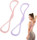 8 Resistance Band for Women, 2 Pcs Exercise Bands Resistance Bands with Handles, Portable 8 Shaped Exercise Band Stretch Bands for Strength Training Yoga Pilates