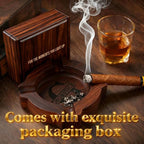 Fathers Day Birthday Gift, Personalized Cigar Ashtray for Dad, Custom Name Engraved Cigar Ash Tray for Men, Him, Husband, Grandpa, Outdoor Patio Home Ashtray for Outside,Birthday